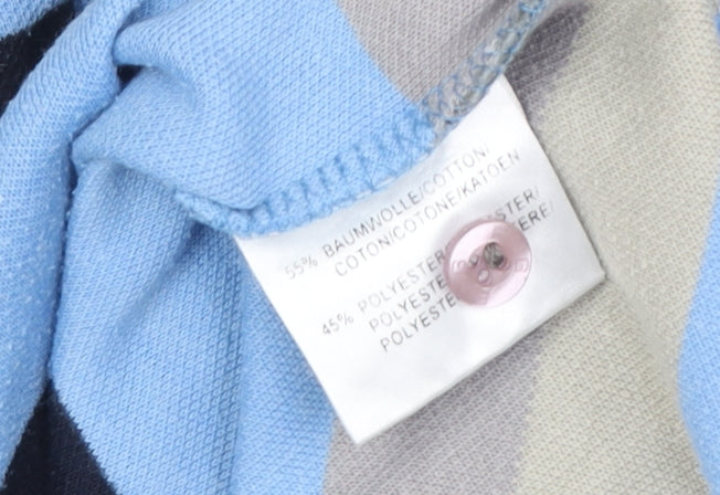 PING Men's Blue Striped Polo Shirt - Size S, Cotton Blend