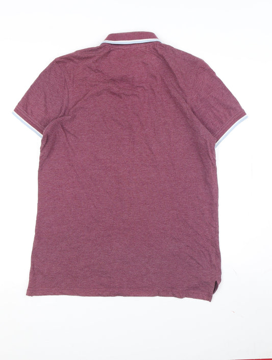 Fluid Men's Red Polo Shirt S Short Sleeve Cotton