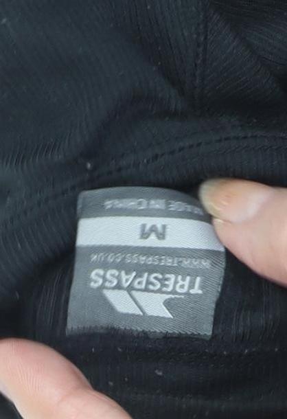 Trespass Men's Black Long Sleeve T-Shirt, Medium