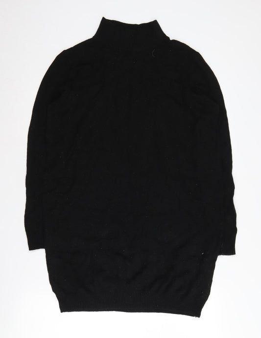 Collusion Women's Black Knit High Neck Dress Size 10