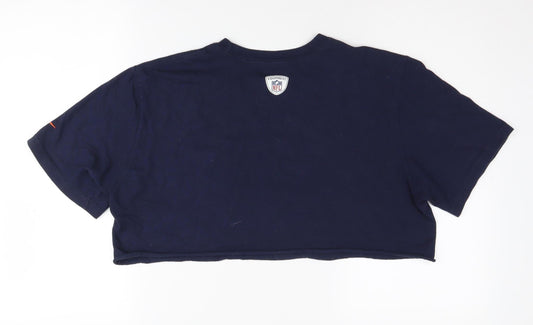 Unisex Adults UK Size L Nike Blue Cropped T-Shirt