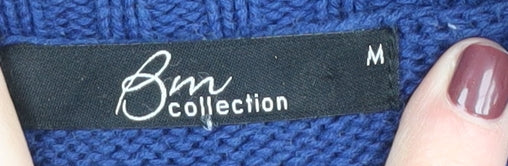 Womens UK Size M Bm collection Blue Cardigan Jumper