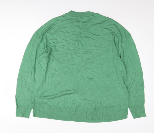 Womens UK Size L Marks and Spencer Green Pullover Jumper