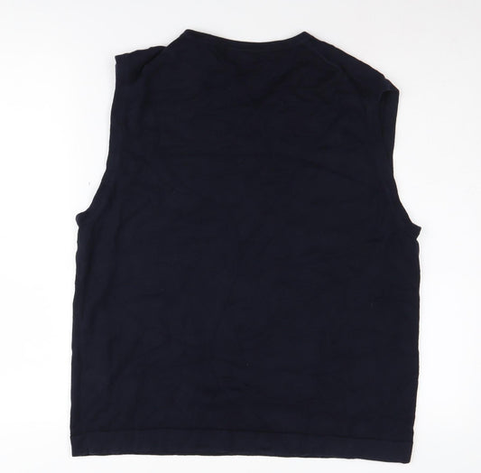 French Connection Men's Black XL Vest Casual Cotton