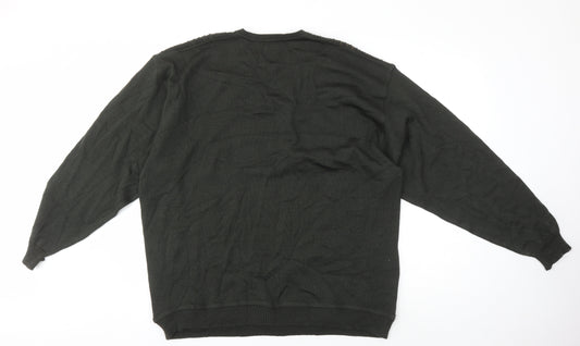 Wolsey Men's Green V-Neck Pullover Jumper 2XL