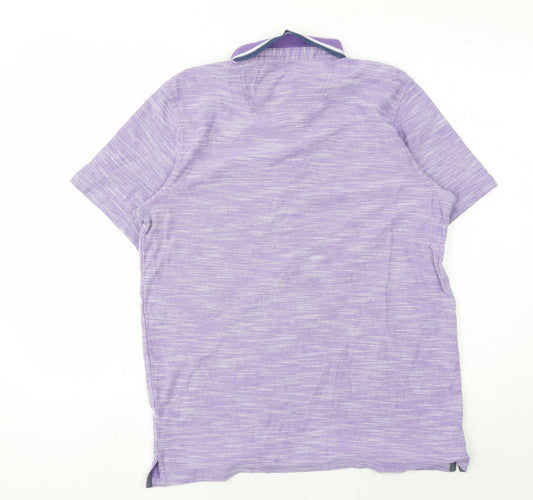 Cotton Traders Men's Purple Polo Shirt M