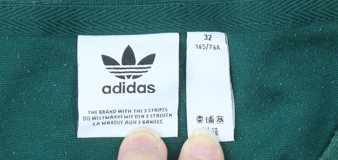 Adidas Men's Green Crew Neck Logo T-Shirt Size 4