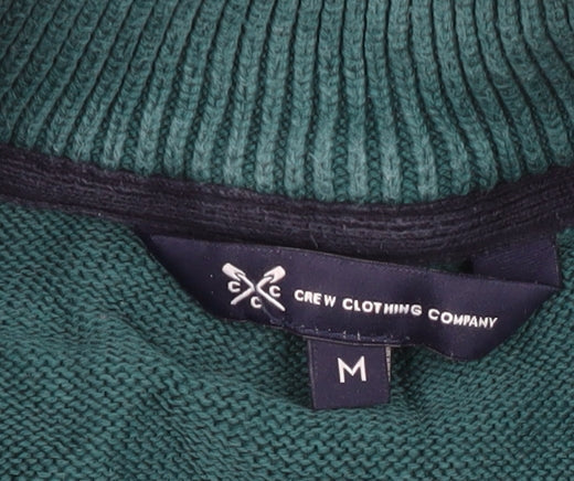 Crew Clothing Men’s Green Cotton Full Zip Jumper, M