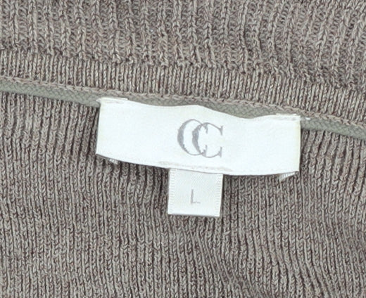 Womens UK Size L CC Brown Cardigan Jumper