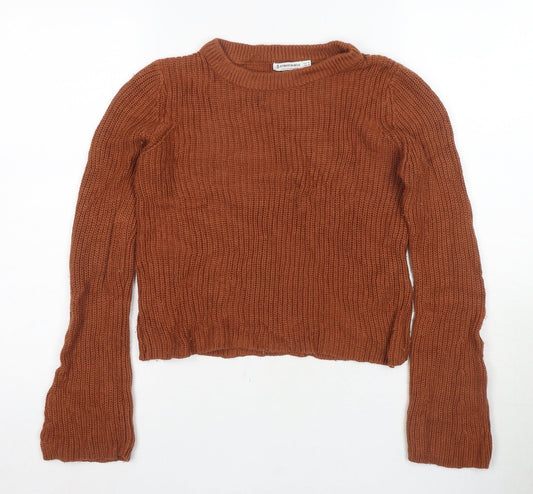 Womens UK Size 6 Stradivarius Brown Pullover Jumper