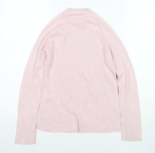 BHSWomen's Pink Mock Neck Pullover Jumper Size 14