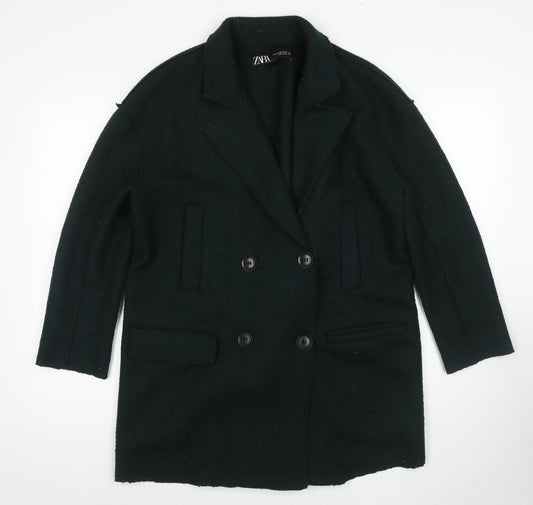 Womens UK Size 6 Zara Black Pea Coat