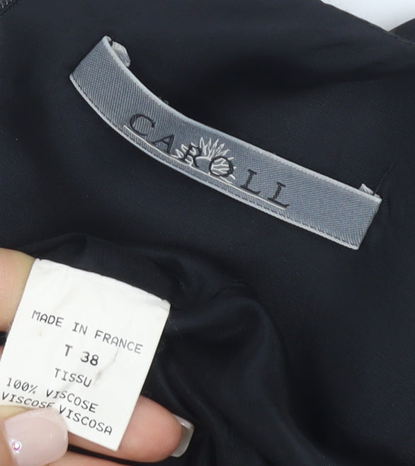 Caroll Women's Black Floral Shift Dress Size 10
