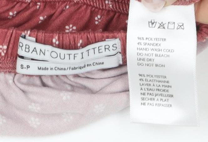 Womens UK Size S Urban Outfitters Red Cropped Blouse