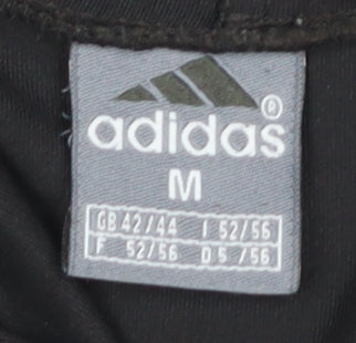 Adidas Black Full Zip Hoodie, Unisex M, Sports Activewear