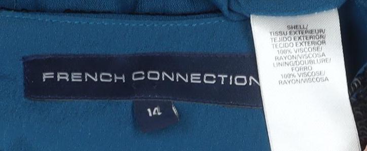 French Connection Women's Blue Shift Dress 14