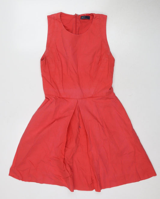 GAP Women's Red Fit & Flare Sleeveless Dress