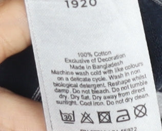 Farah Men's Blue Striped Polo Shirt Small