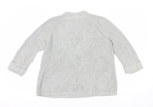 Gap Women's Grey Chunky Knit Pullover Jumper L