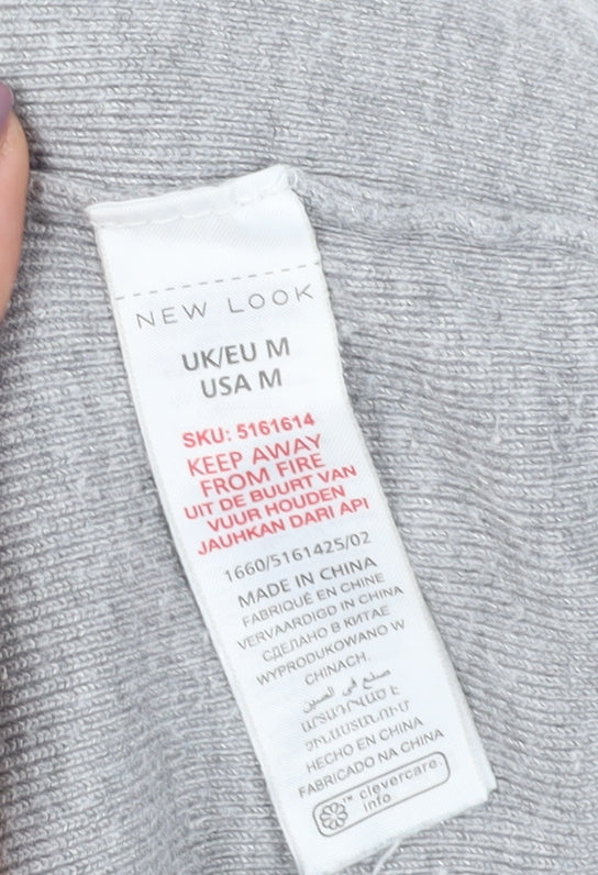 Womens UK Size M New Look Grey Pullover Jumper