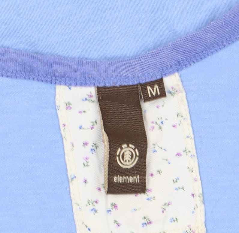 Womens UK Size M Element Blue Basic T-Shirt