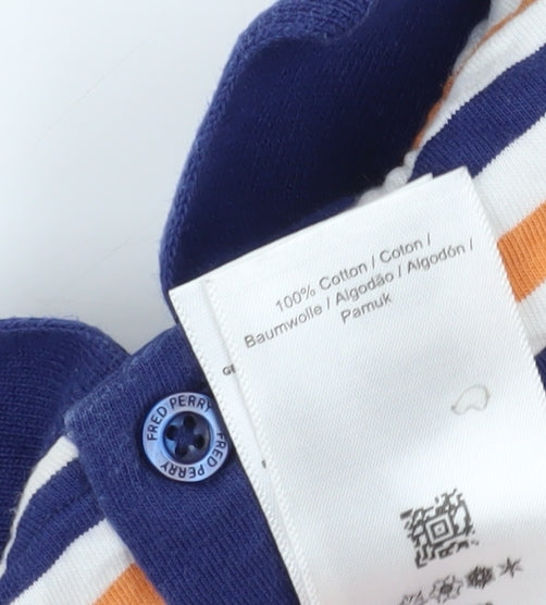 Fred Perry Men's Multicoloured Striped Polo Shirt S Slim Fit