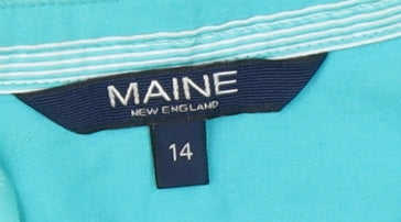 Maine New England Women's Blue Henley T-Shirt Size 14