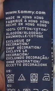 Tommy Hilfiger Men's Grey Stripe Polo Shirt Small