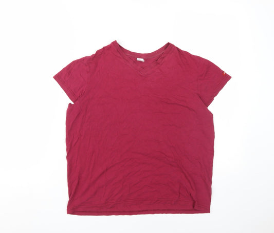 Womens UK Size M DKNY Red Basic T-Shirt
