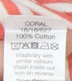Womens UK Size 14 Spirit Coral Basic T-Shirt