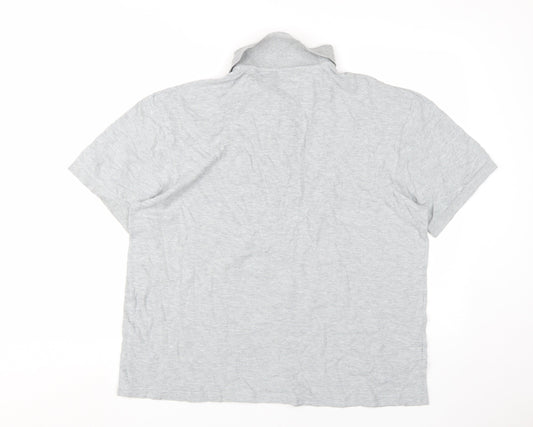 Easy Men's Grey Short Sleeve Polo Shirt - L
