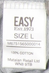 Easy Men's Grey Short Sleeve Polo Shirt - L