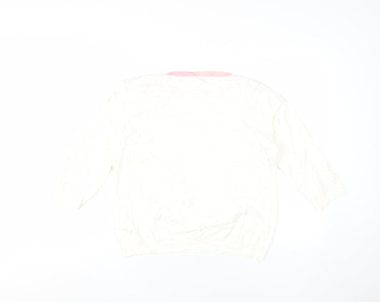 Womens UK Size L Mudflower Ivory Jumper