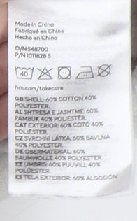 Brand and care label for H&M unisex striped pullover sweatshirt m, black/white