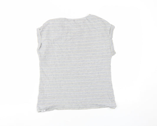 Womens UK Size 10 Dorothy Perkins Grey Basic T-Shirt