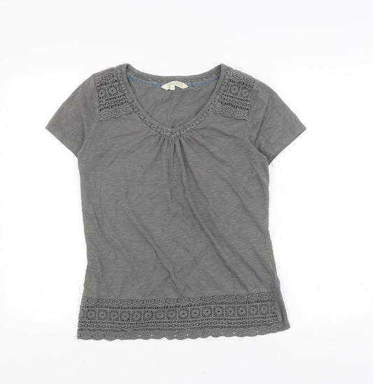 Womens UK Size 10 Debenhams Grey T-Shirt