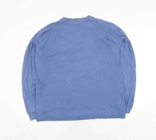 Mens UK Size L Lands' End Blue Pullover Sweatshirt