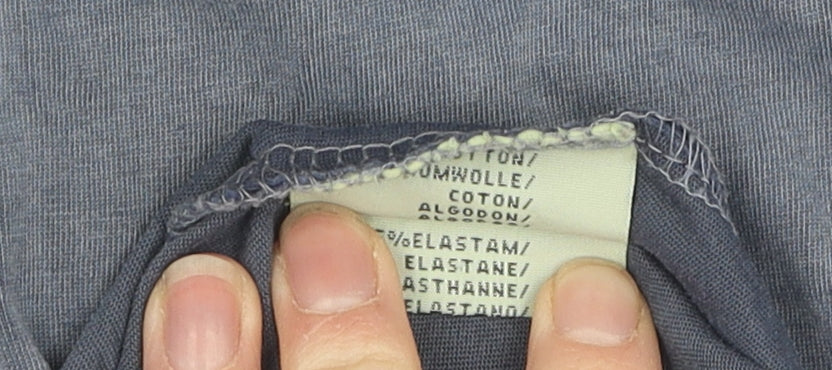 Men's Blue Cotton Goldman Polo Shirt M Short Sleeve