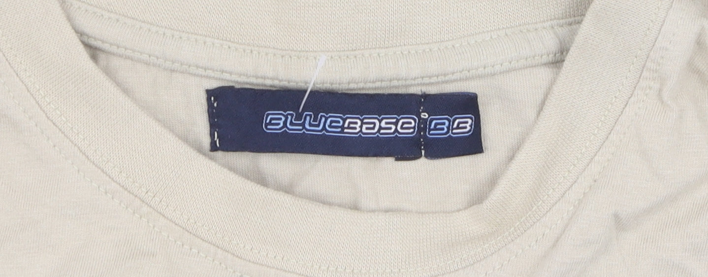 Bluebase Teens Beige Pullover Graphic Print Sweatshirt 10+
