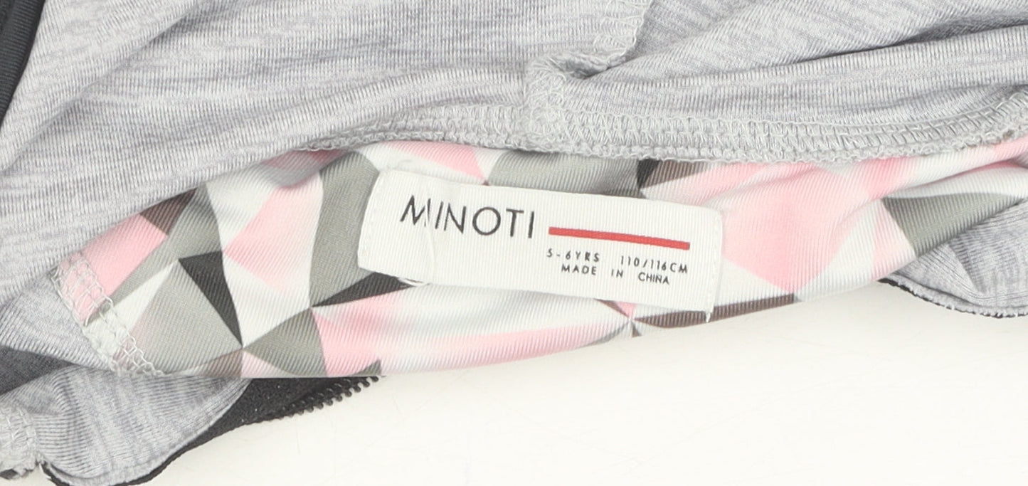 Minoti Boys Grey Full Zip Hoodie 5-6 Years Casual Wear