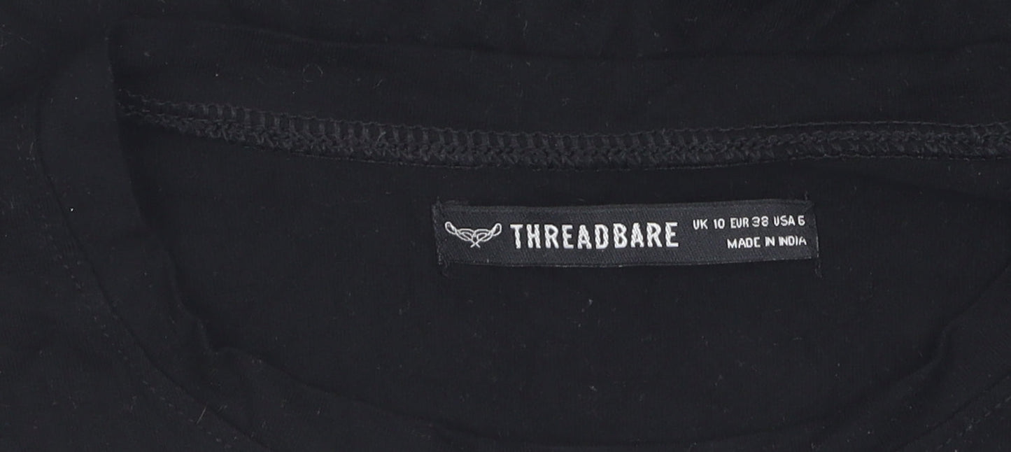 UK Size 10 Threadbare Black