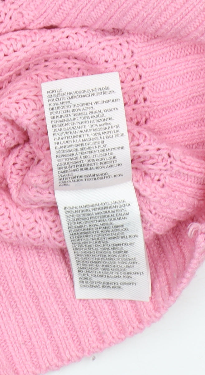 Womens UK Size XS H&M Pink Pullover Jumper