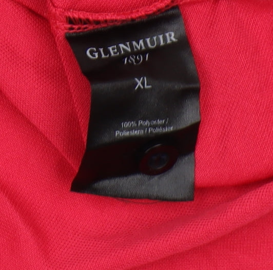 Glenmuir Men's Red Golf Polo, XL, Moisture Wicking