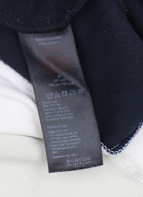 Burton Men's Beige Colourblock Polo Shirt, Size M