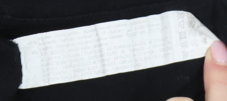 Zara Men's Black Super Slim Crew Neck T-Shirt S