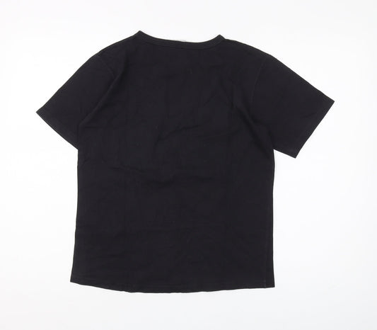 Womens UK Size 12 Disney Black Basic T-Shirt