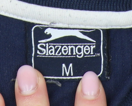 Slazenger Men's Blue V-Neck T-Shirt M