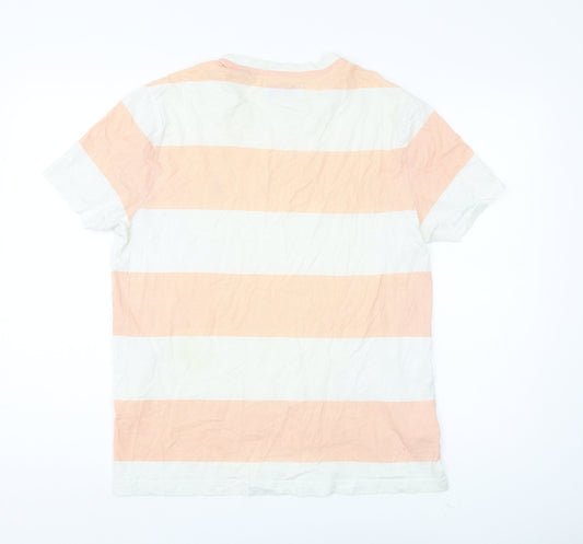Penguin Men’s Multicoloured Striped Cotton T-Shirt L