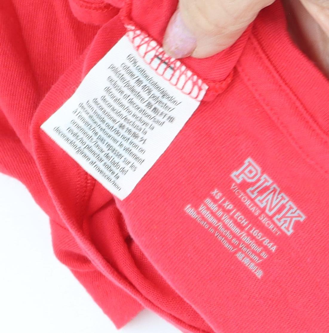 Womens UK Size XS Victoria's Secret Pink Basic T-Shirt