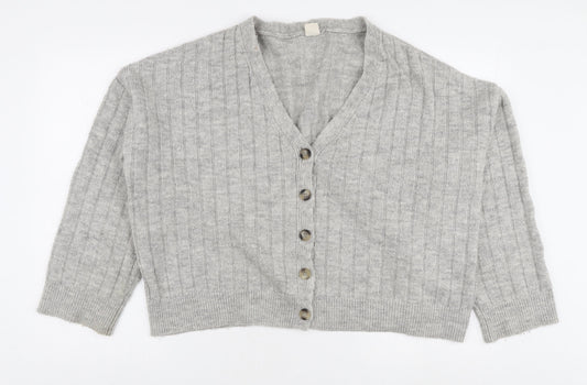 Womens UK Size L Urban Outfitters Grey Cardigan Jumper